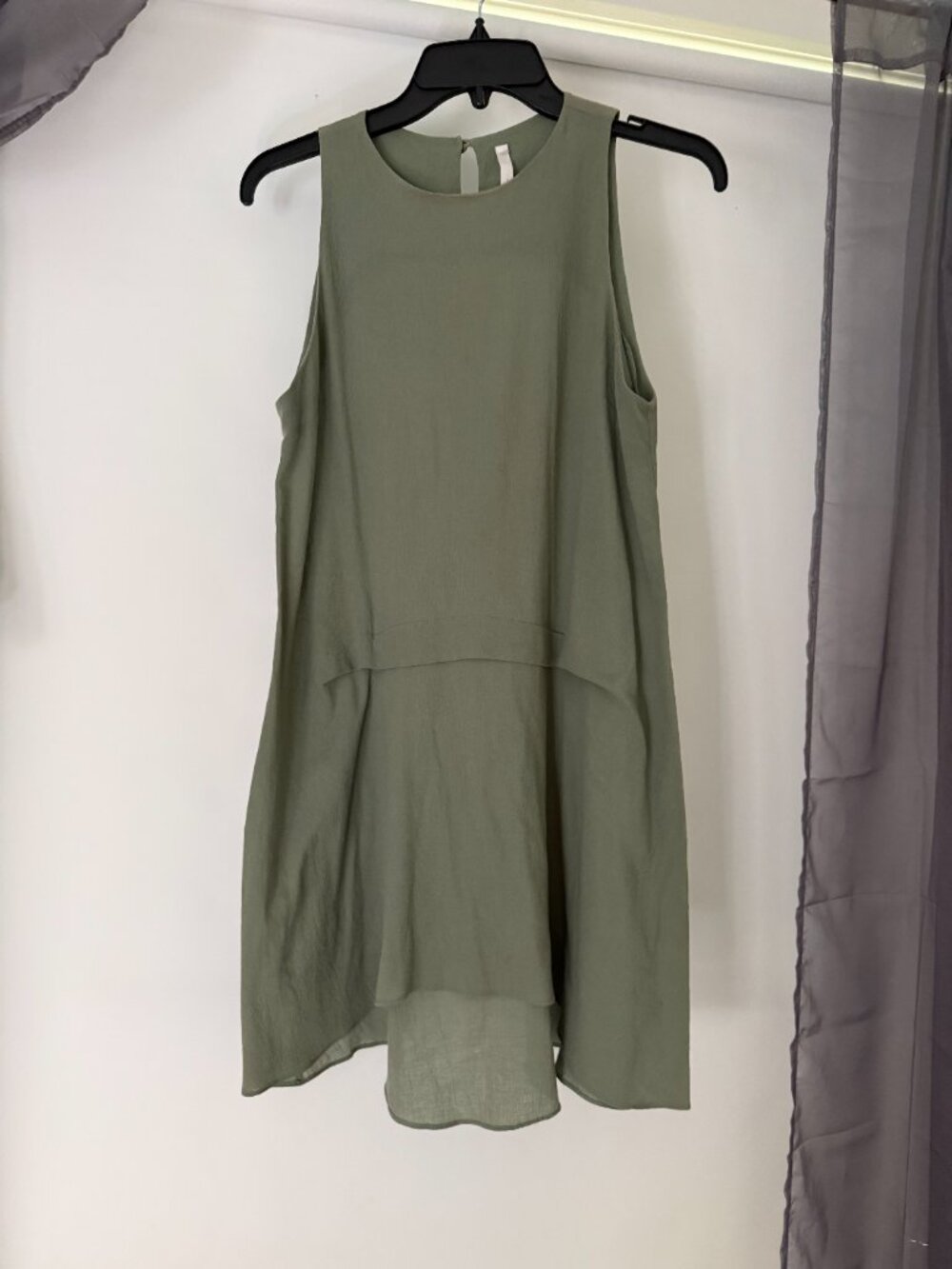 Aideen Bodkin Dublin Ireland Sage Green Layered Sleeveless Dress – Size 6